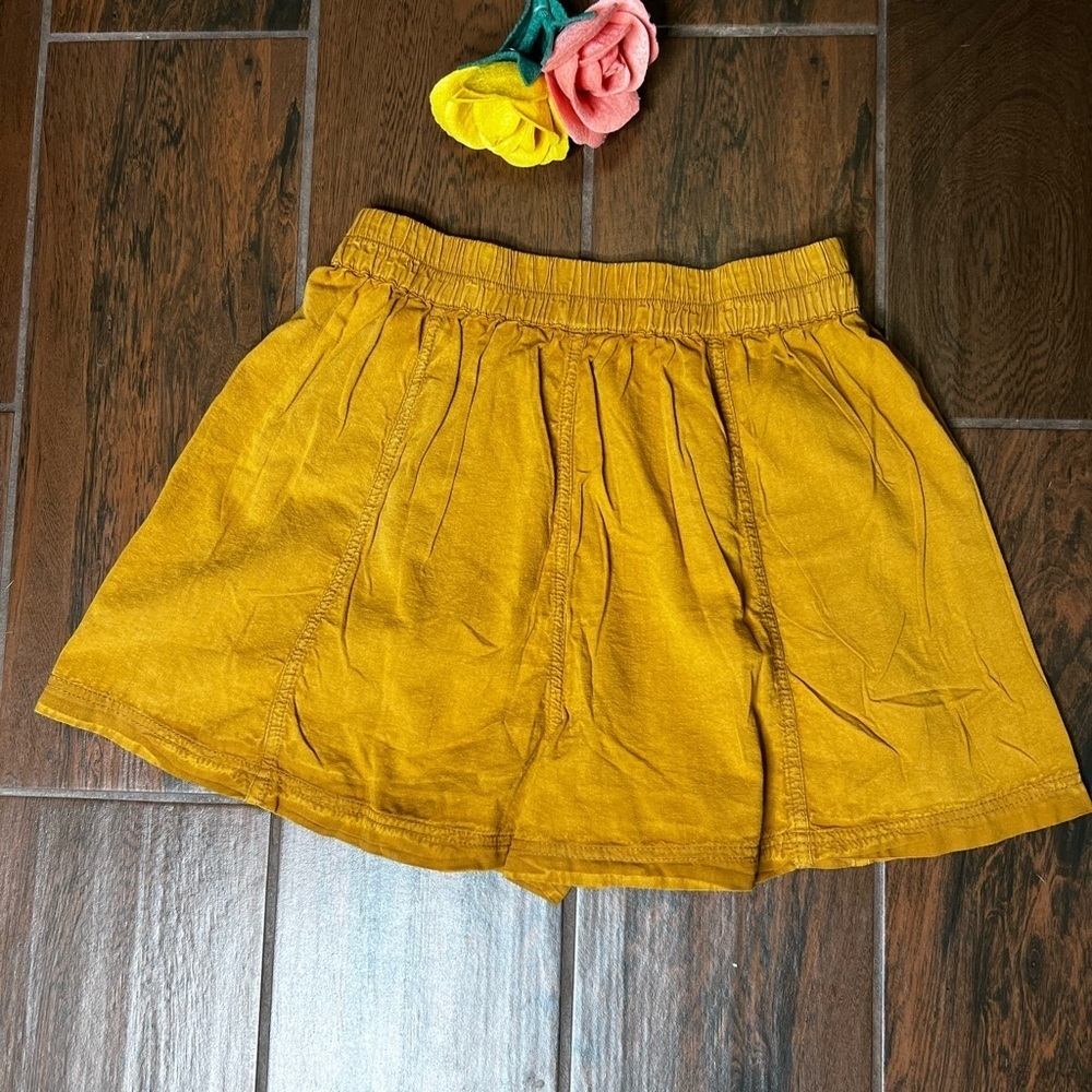 Free people high rise urban mustard yellow tan shorts - Picture 3 of 5